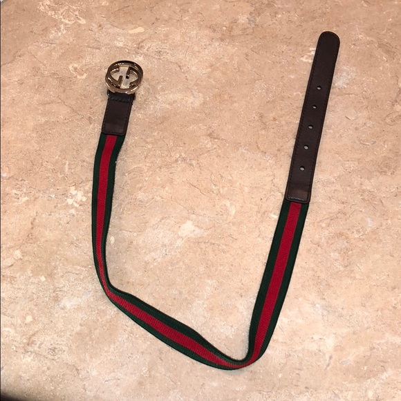gucci children's elastic web belt